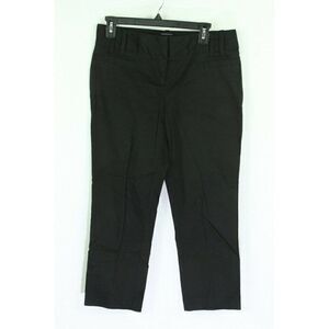 Jacob Cropped Pants Womens Size 10 Black Cotton Stretch